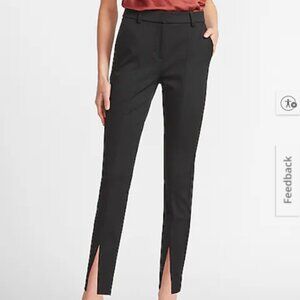 Express Cropped Skinny High Rise Stretch Pants with Slit